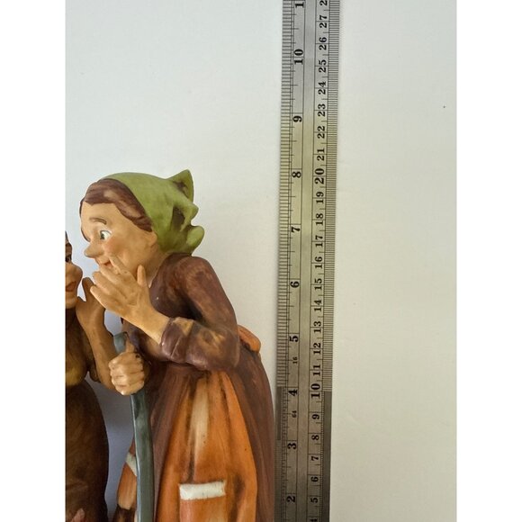 Lefton Hand-Painted Porcelain Figurine Of Gossiping Women With Cat - Picture 11 of 11